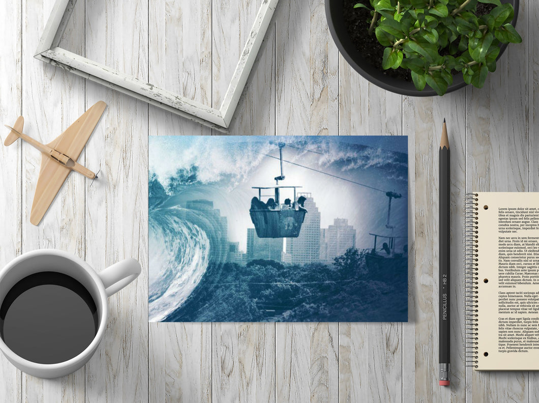 Wave Goodbye To The City - Greetings Card