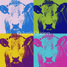 Load image into Gallery viewer, Pop Art Cow - Greetings Card
