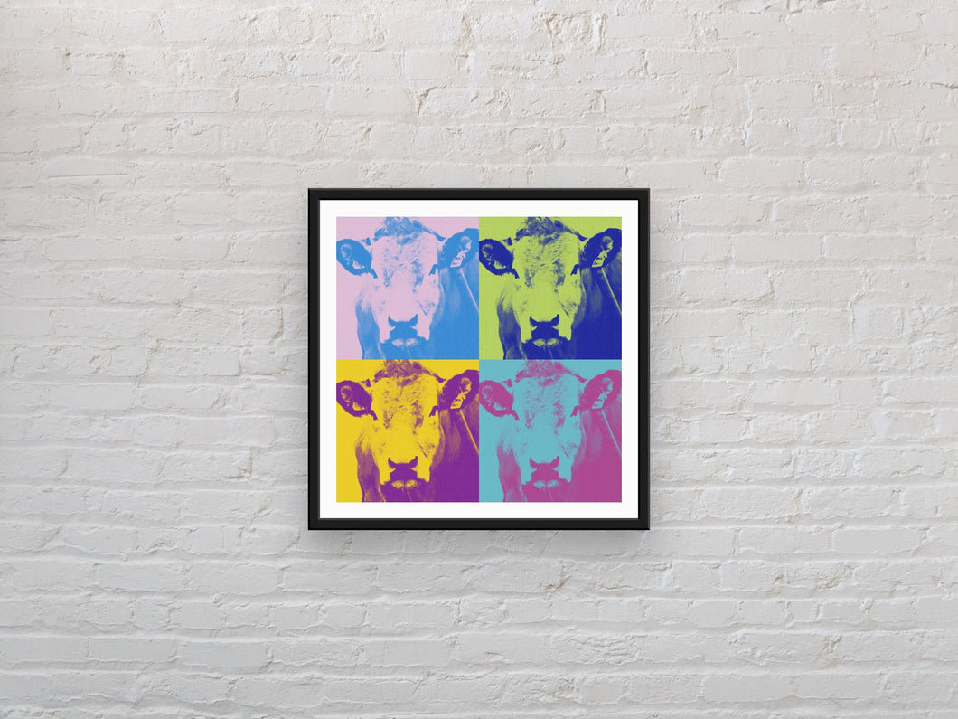 Pop Art Cow - Poster Print